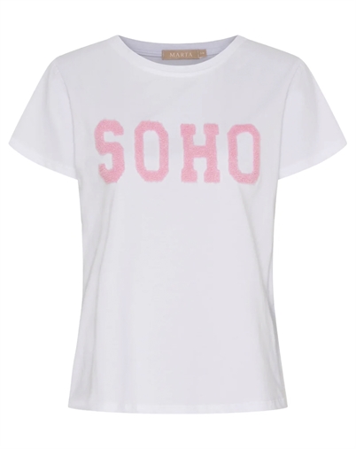 Marta Du Chateau - MDCHerdis T-shirt - White/Baby